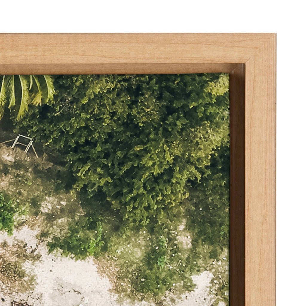 Tropical Beach from Above Framed Canvas, 23x33 M5819