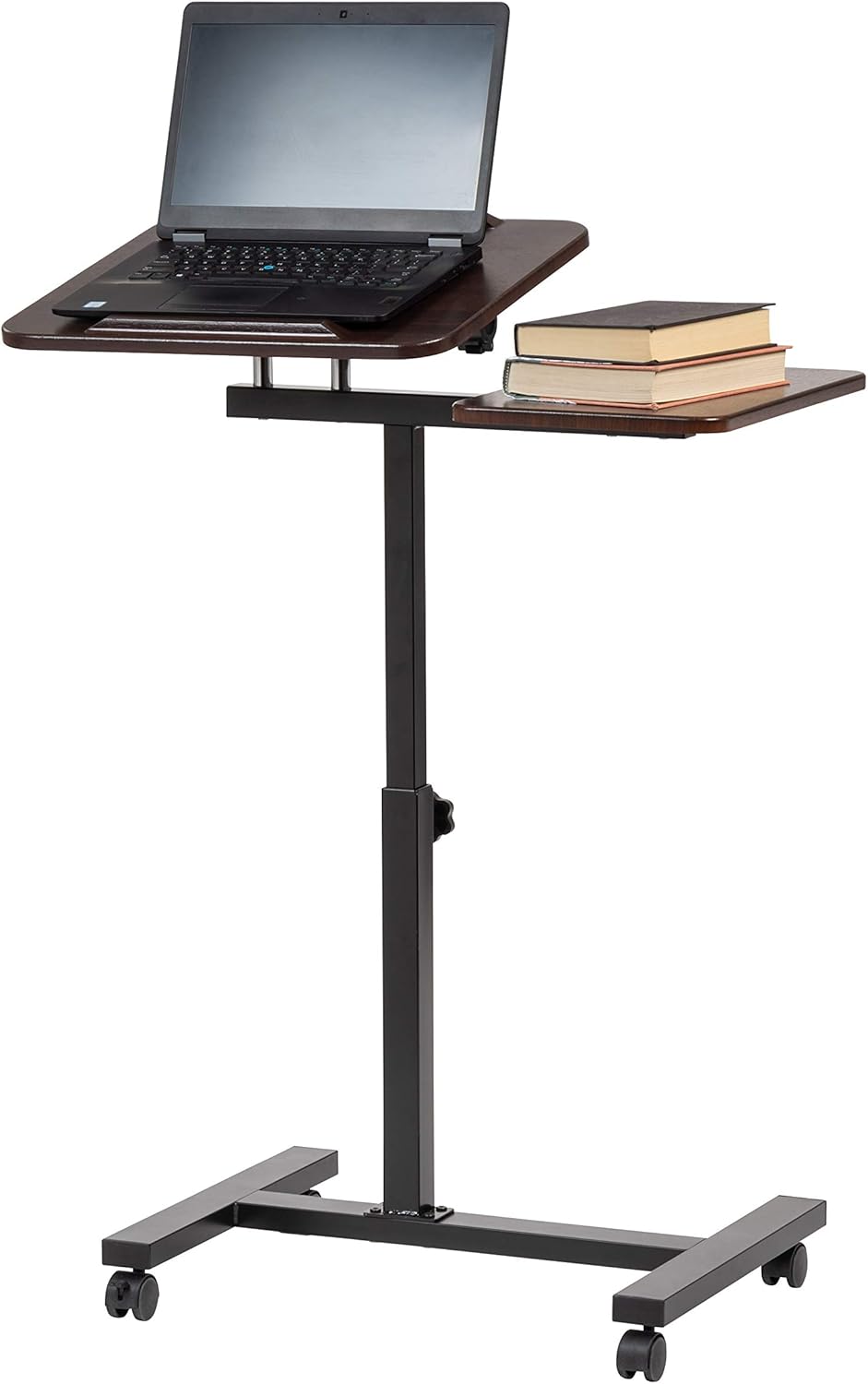 Brown Adjustable Height Standing Desk Cart K494