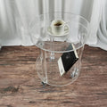 Clear Round Rolling Cart with Wheels 2-Tier Storage Tray K8110