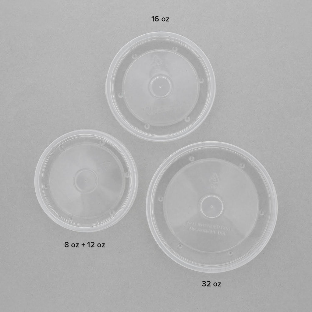 32oz Clear Vented Plastic Food Container Lids Case of 500 H743