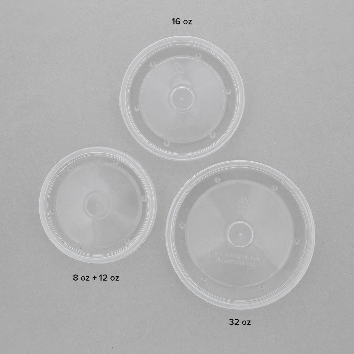 32oz Clear Vented Plastic Food Container Lids Case of 500 H743