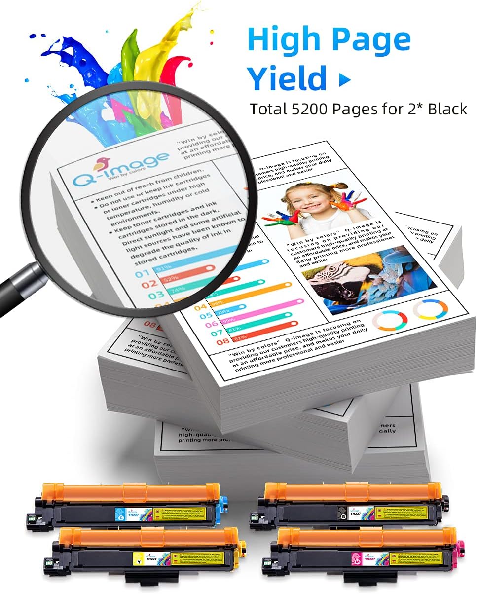 Toner Cartridge 4 Packs Black Cyan Magenta Yellow A233