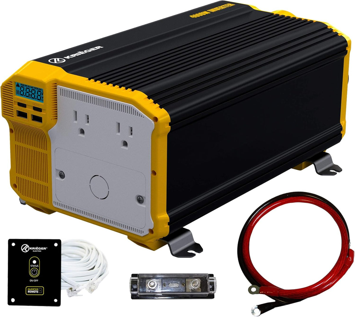 2000 Watts Power Inverter 12V to 110V Modified Sine Wave Car Inverter with Dual 110 Volt AC Outlets U46264