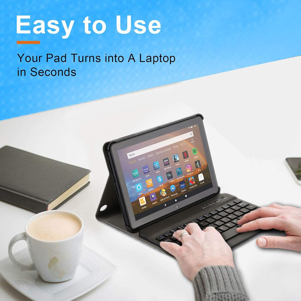 Detachable Wireless Bluetooth Keyboard Case for Fire HD 8 X437
