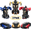 3 Pack 2 in 1 Deformation Robot Car Toy Q799007