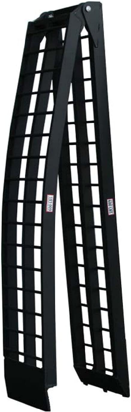 Folding Arch Ramps, Aluminum Frame, 600 LB Capacity, Safety Straps V22542