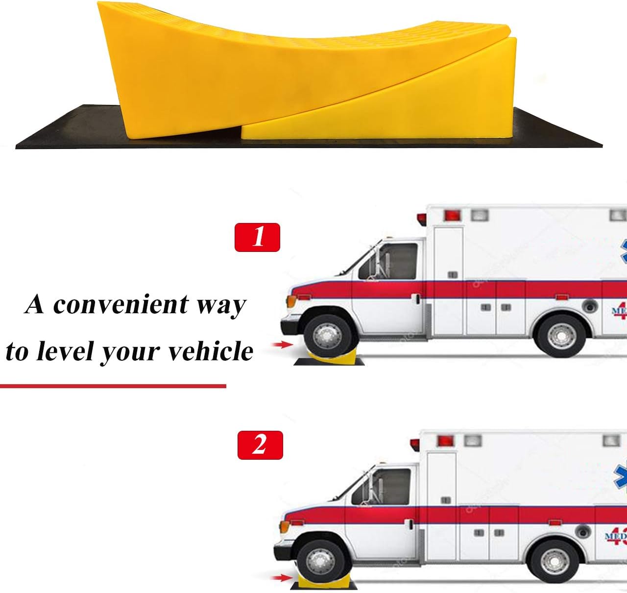 Heavy Duty Rubber RV Leveling Blocks Wheel Chocks 2 Pack X5612