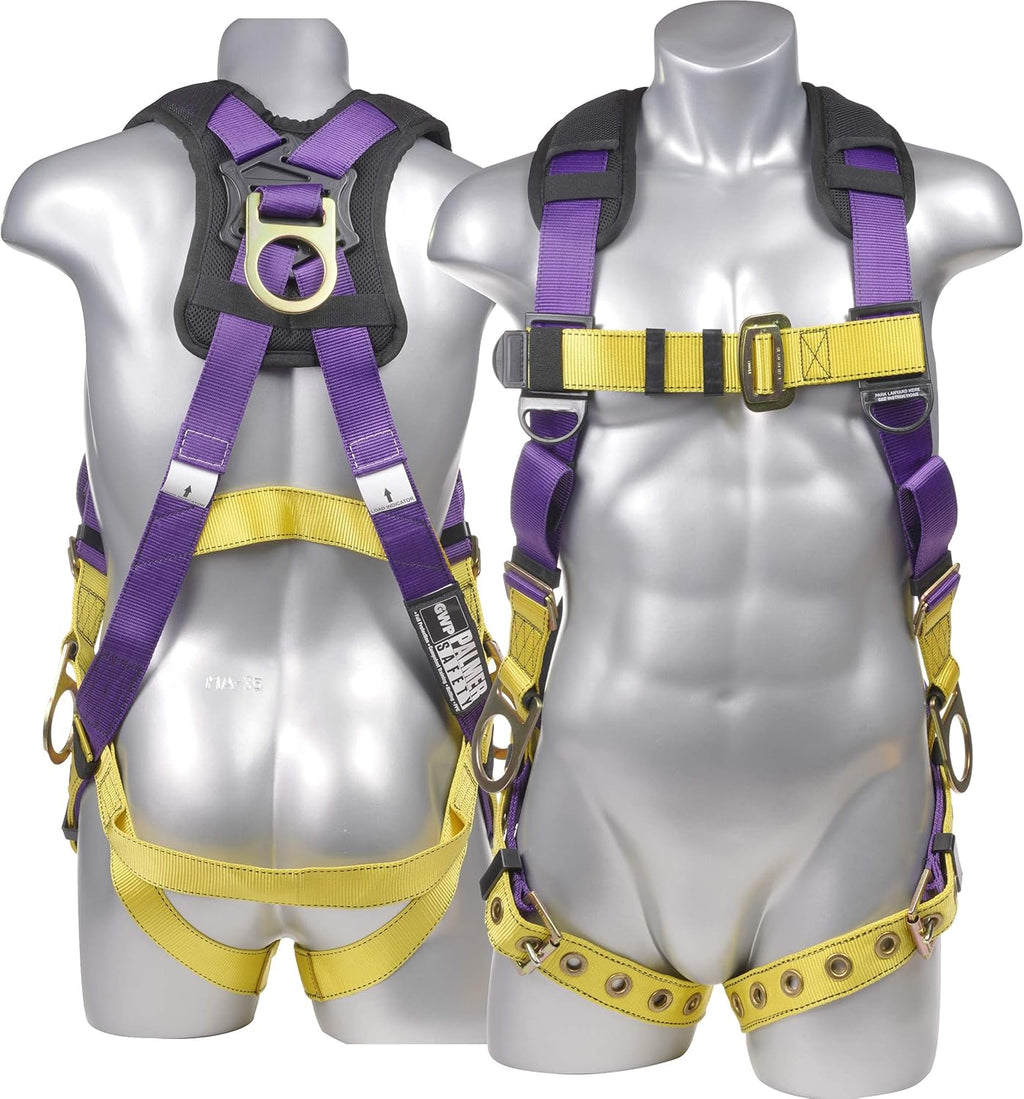 Full Body Harness with 5 Point Adjustment, Dorsal D-ring, Grommet Legs, Two Side D Rings, and Fall Indicators P305359