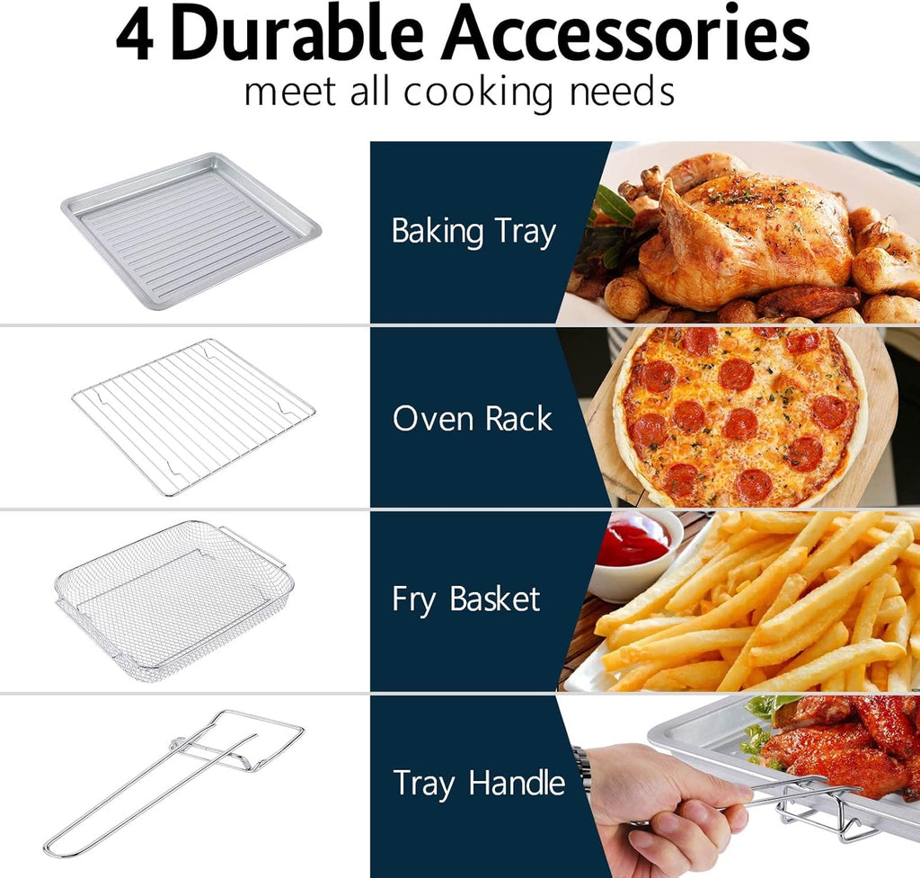 25 Quart 7-in-1 Air Fryer Toaster Oven Combo with 4 Accessories Y973