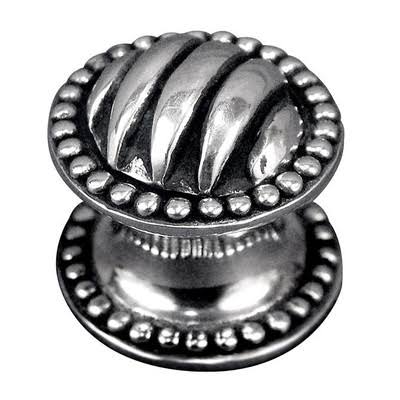Mushroom Knob Antique Silver H2400