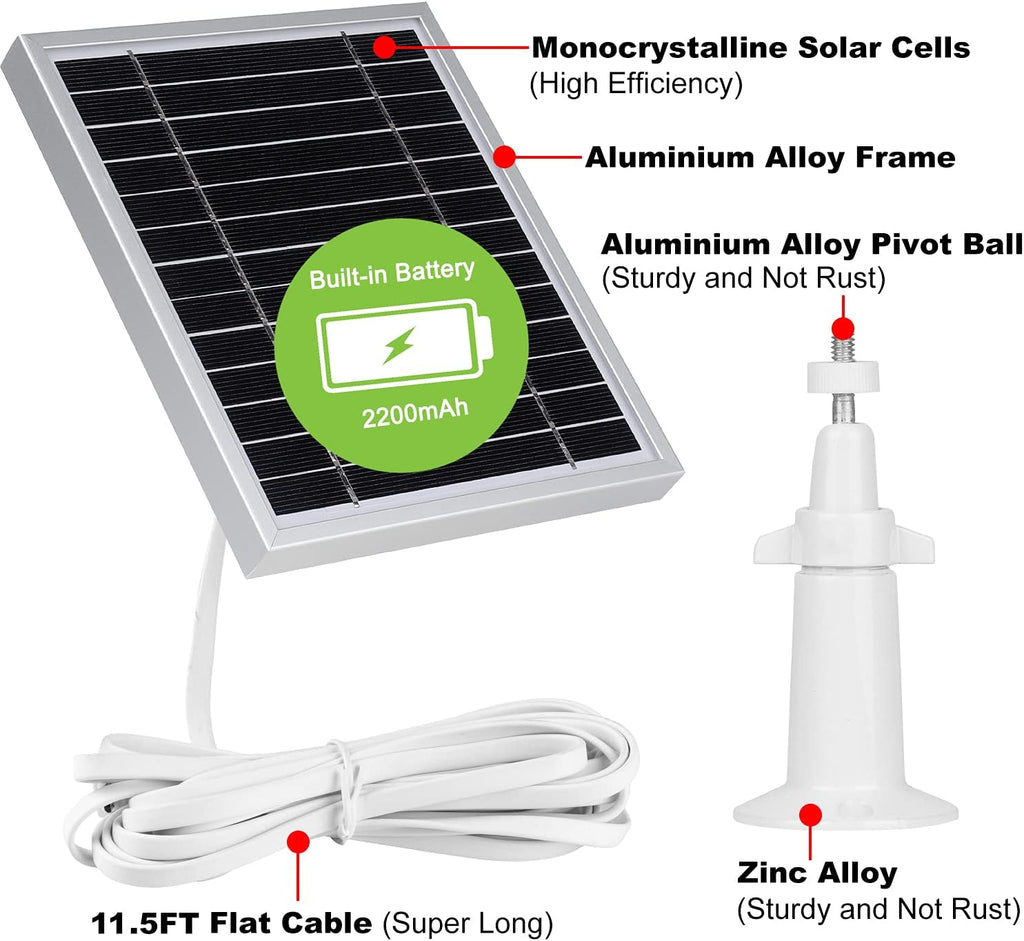 Silver 3PACK Solar Panel for Outdoor Security Camera T81325