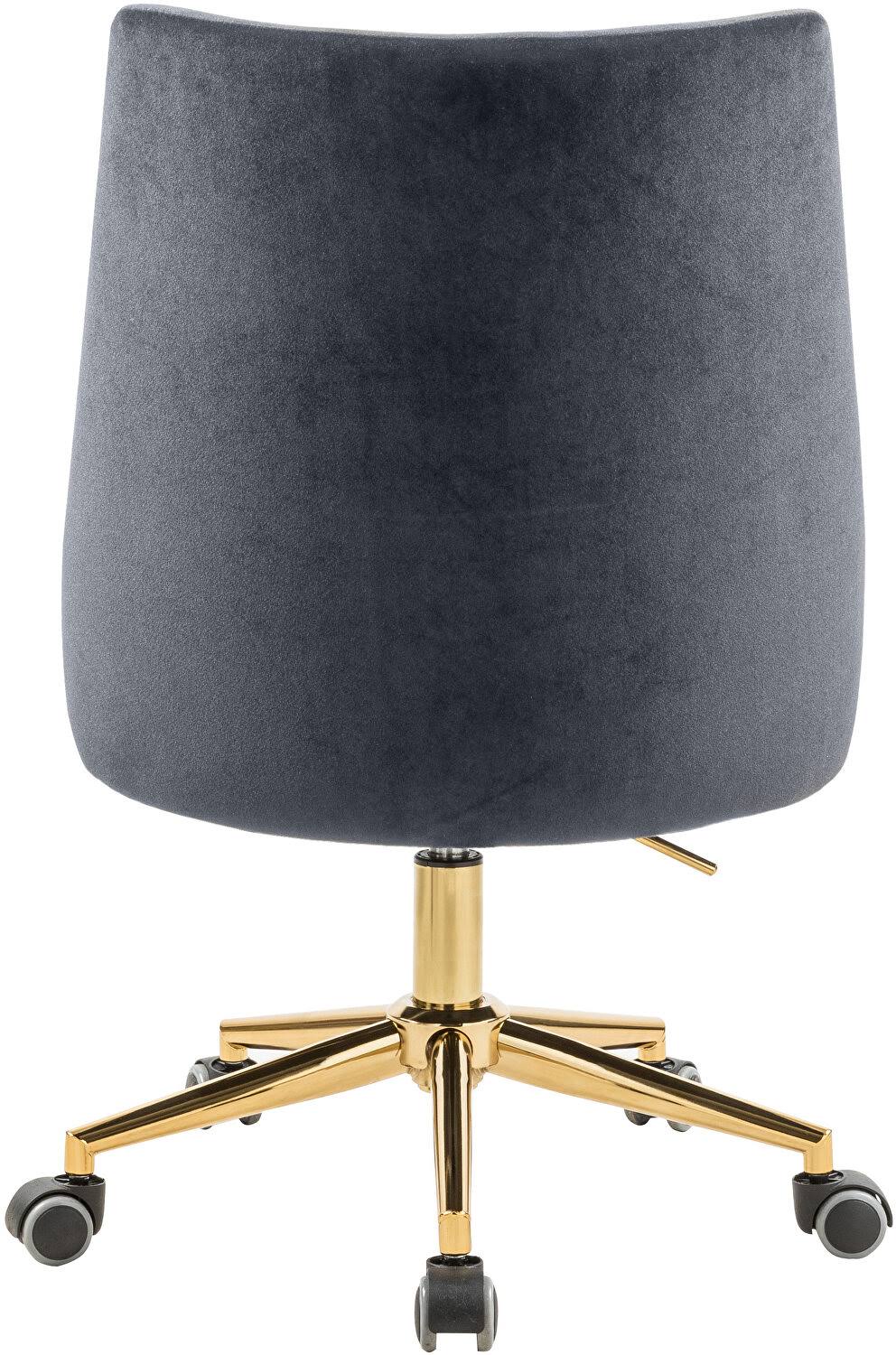 Grey Velvet Office Chair C59074