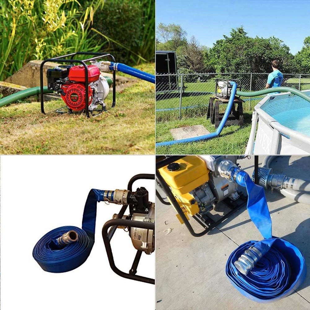 3 x 50' Blue PVC Backwash Hose with Aluminum Camlock Fittings C2342