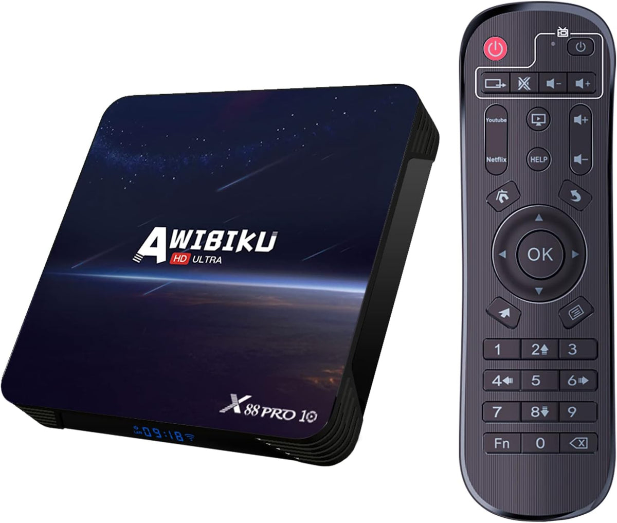 4GB 64GB Smart TV Box USB 3.0 4K HDR WiFi Bluetooth Set Top Box Pack of 2 W108751