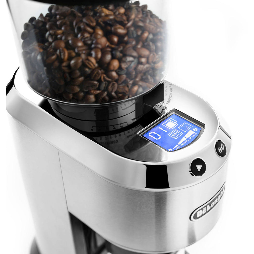 Silver Conical Burr Grinder with Porta Filter Attachment J231