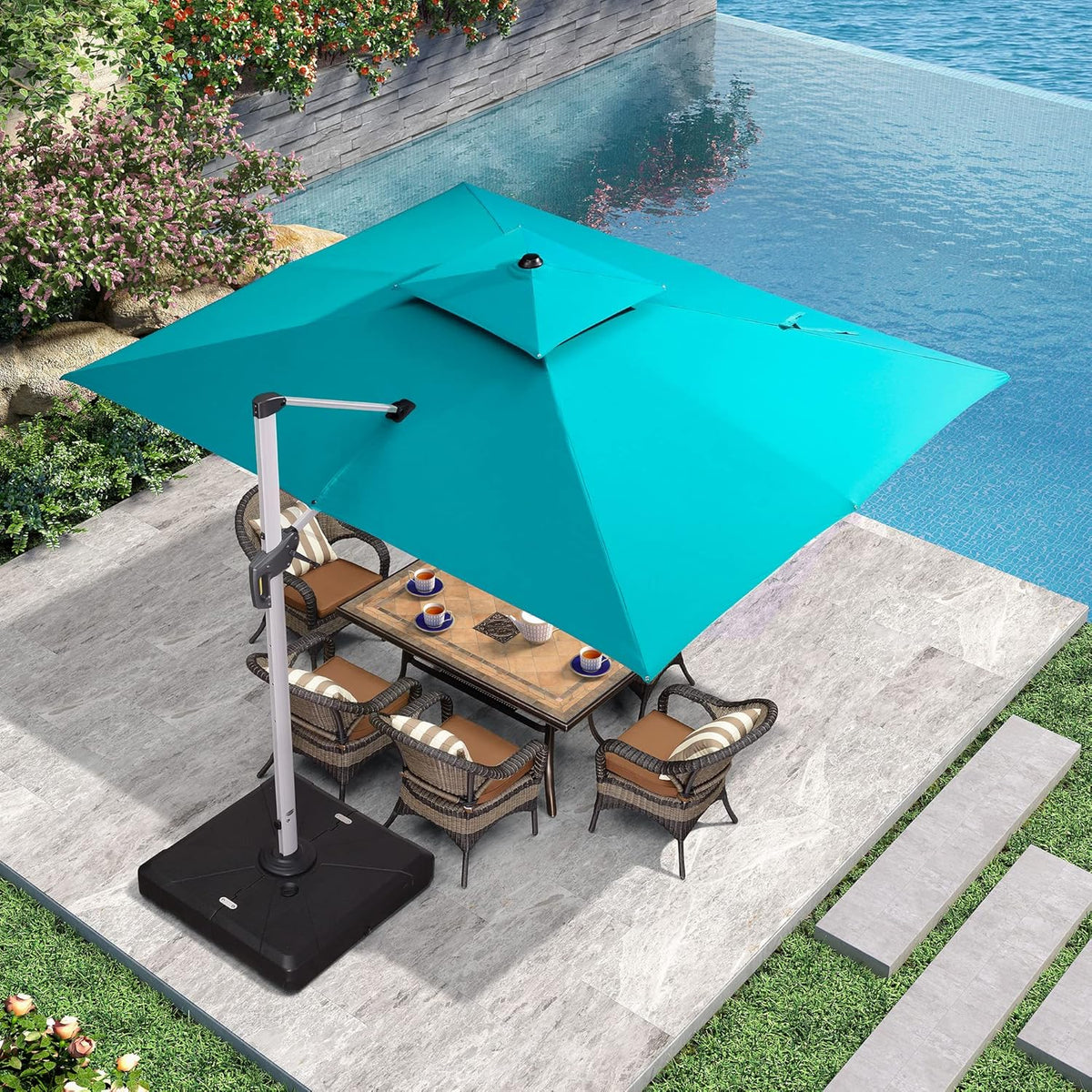 Grey Cantilever Patio Umbrella W945