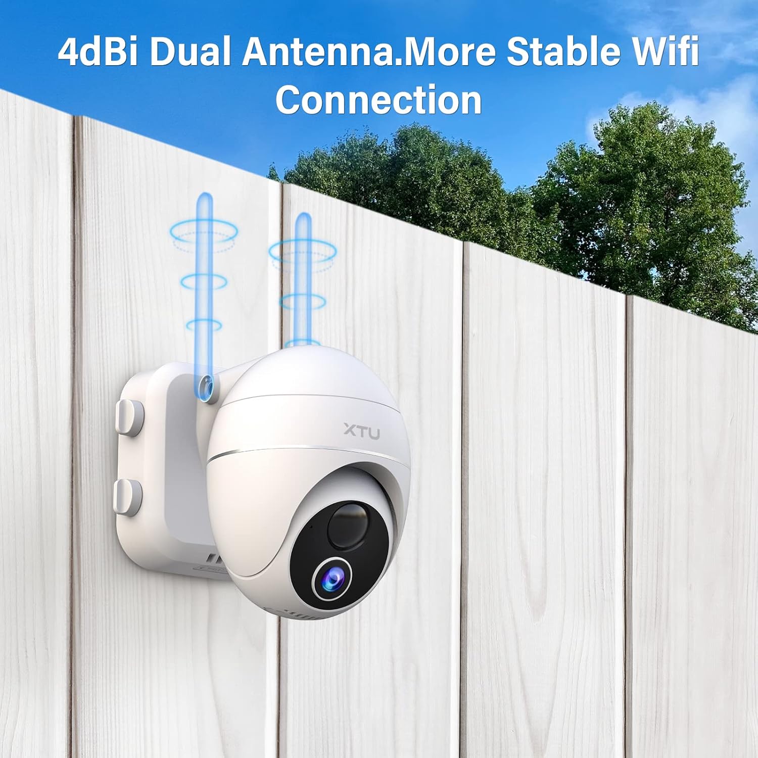 Solar Security Camera Outdoor Wireless WiFi 360° Rechargeable Solar Powered 1080P Night Vision PIR Motion Detection 2 Way Audio IP66 A21207