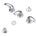 Polished Chrome Three Handle Bidet Faucet with Brass Pop-Up Z774