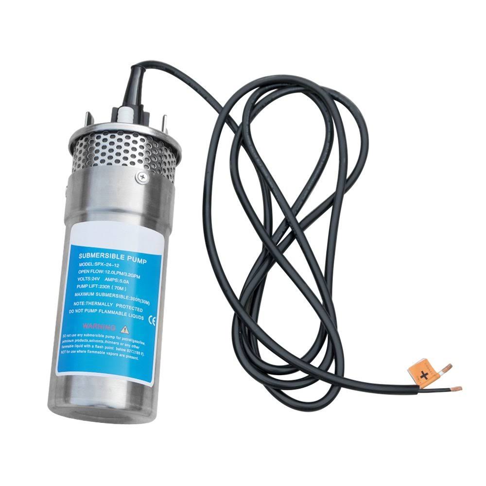 24V Stainless Shell Submersible 3.2GPM Deep Well Water DC Pump R151476