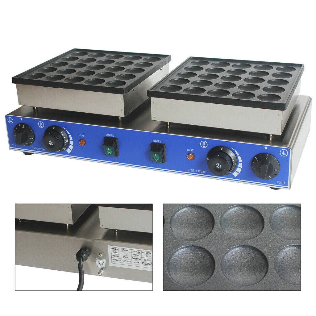 Mini Dutch Pancake Baker 50PCS Nonstick Waffle Maker Machine G81346