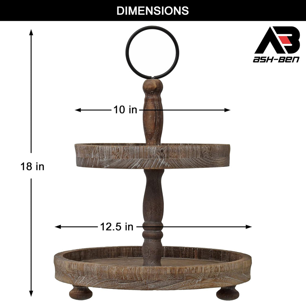 Two Tiered Tray with 10 Small & 12.5 Large Plates D649