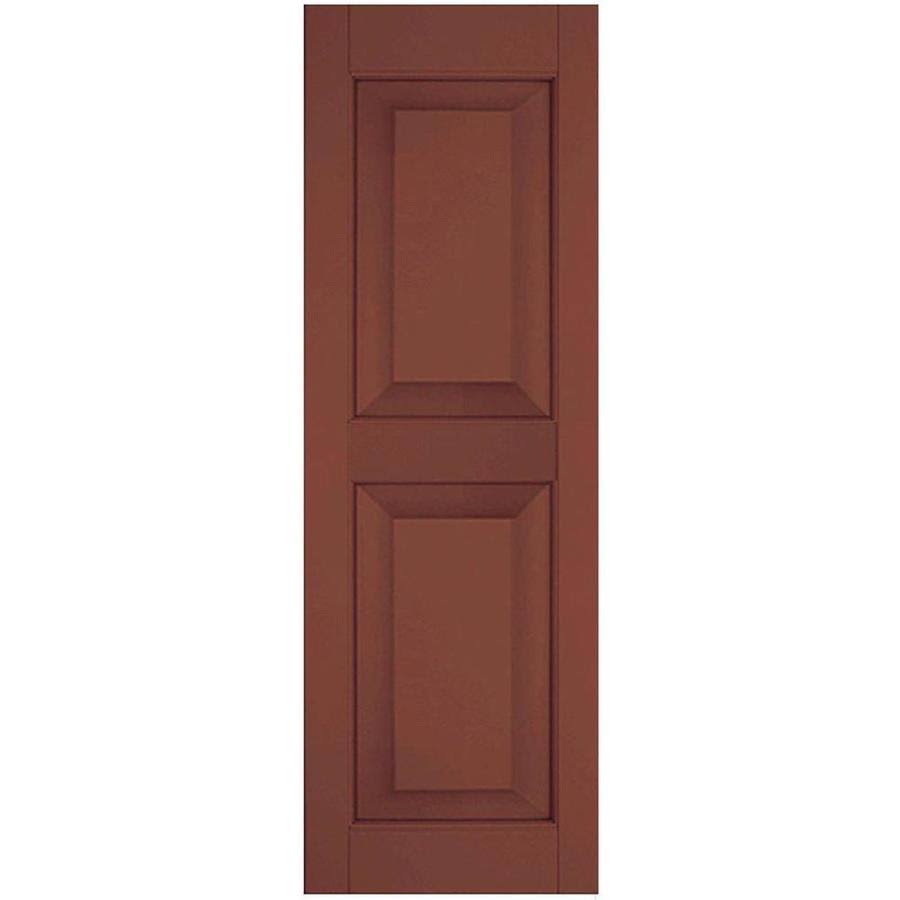 15 in. x 72 in. Exterior Real Wood Raised Panel Shutters Pair K296783