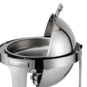 2 Packs Stainless Steel 6Qt Round Chafing Dish Buffet Warmer Set with Pans and Fuel Holders T7159