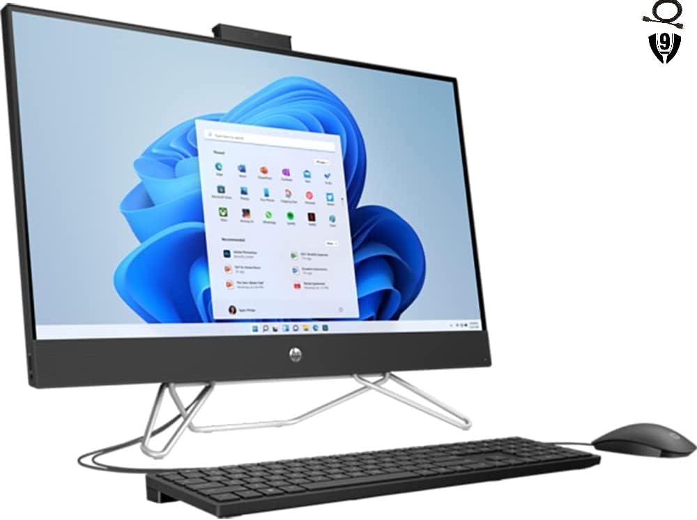27" FHD All-in-One Desktop, AMD Ryzen 5 5500U, 8GB RAM, 256GB SSD+1TB HDD, Windows 11 Home, Black Q936450