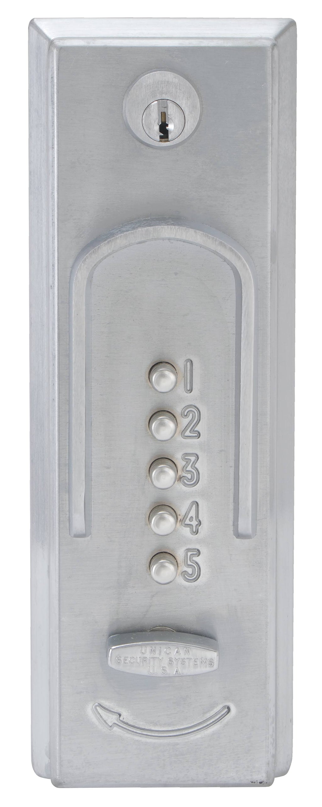 Mechanical Pushbutton Exit Trim Turnknob Lock Satin Chrome Finish X3688