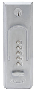 Mechanical Pushbutton Exit Trim Turnknob Lock Satin Chrome Finish X3688