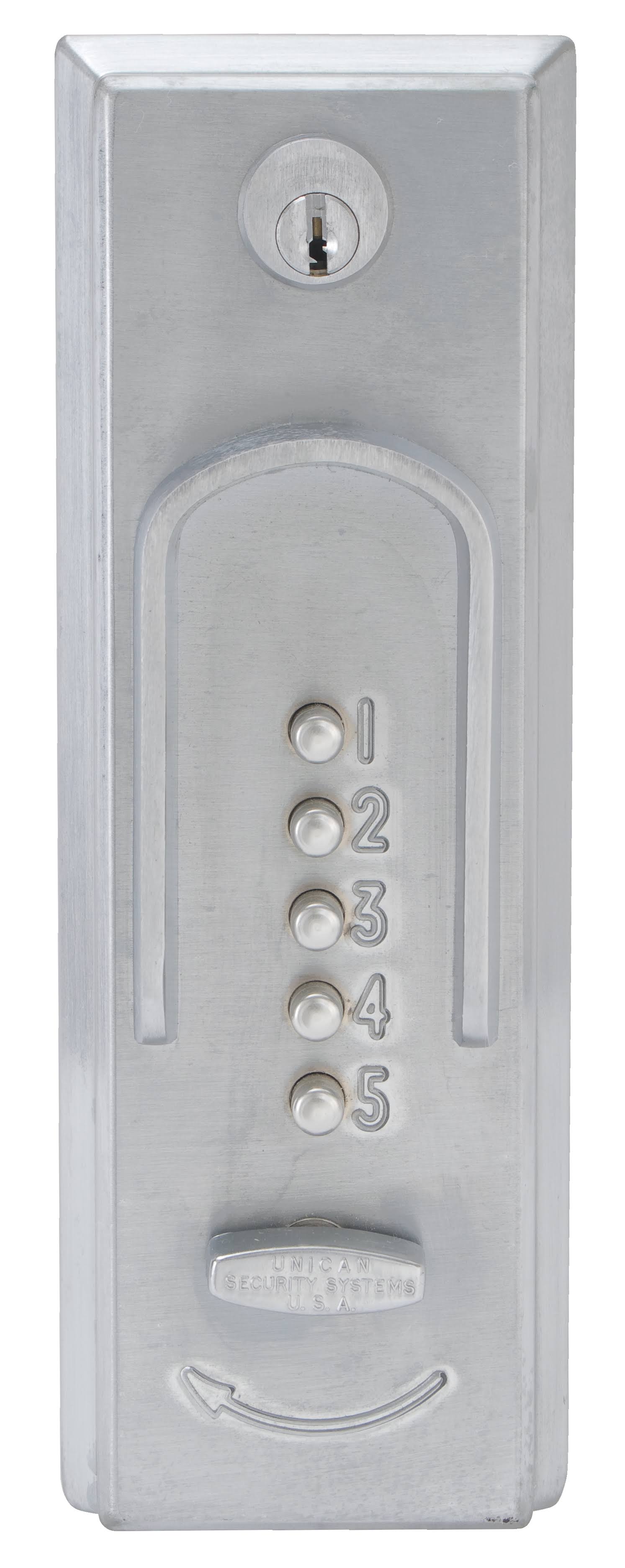 Mechanical Pushbutton Exit Trim Turnknob Lock Satin Chrome Finish X3688