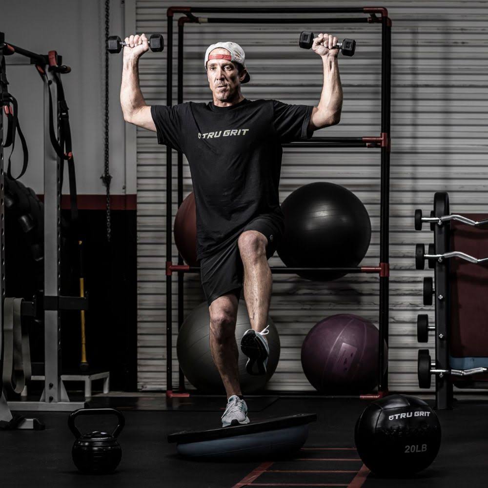 55-lb Hex Rubber Coated Dumbbell A197049