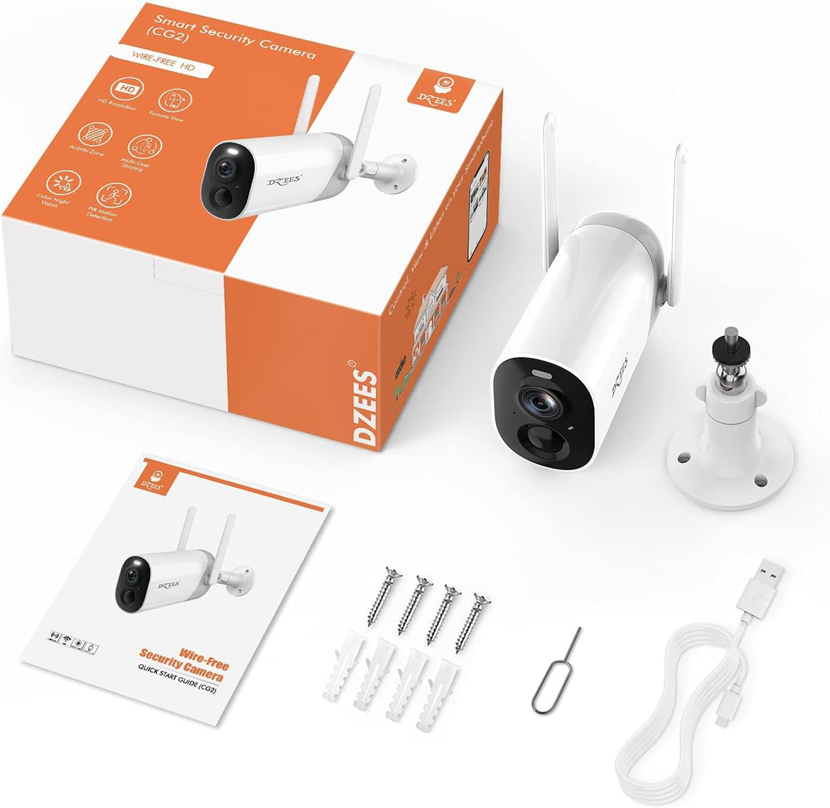 Wireless Outdoor Security Camera with Spotlight & Siren, 1080P Battery Powered, AI Motion Detection, 2-Way Audio, Color Night Vision, IP66 Weatherproof N5904