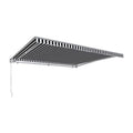 12 ft. Black & White Retractable Awning with Remote J67500