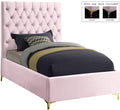 Pink Velvet Twin Bed R20197