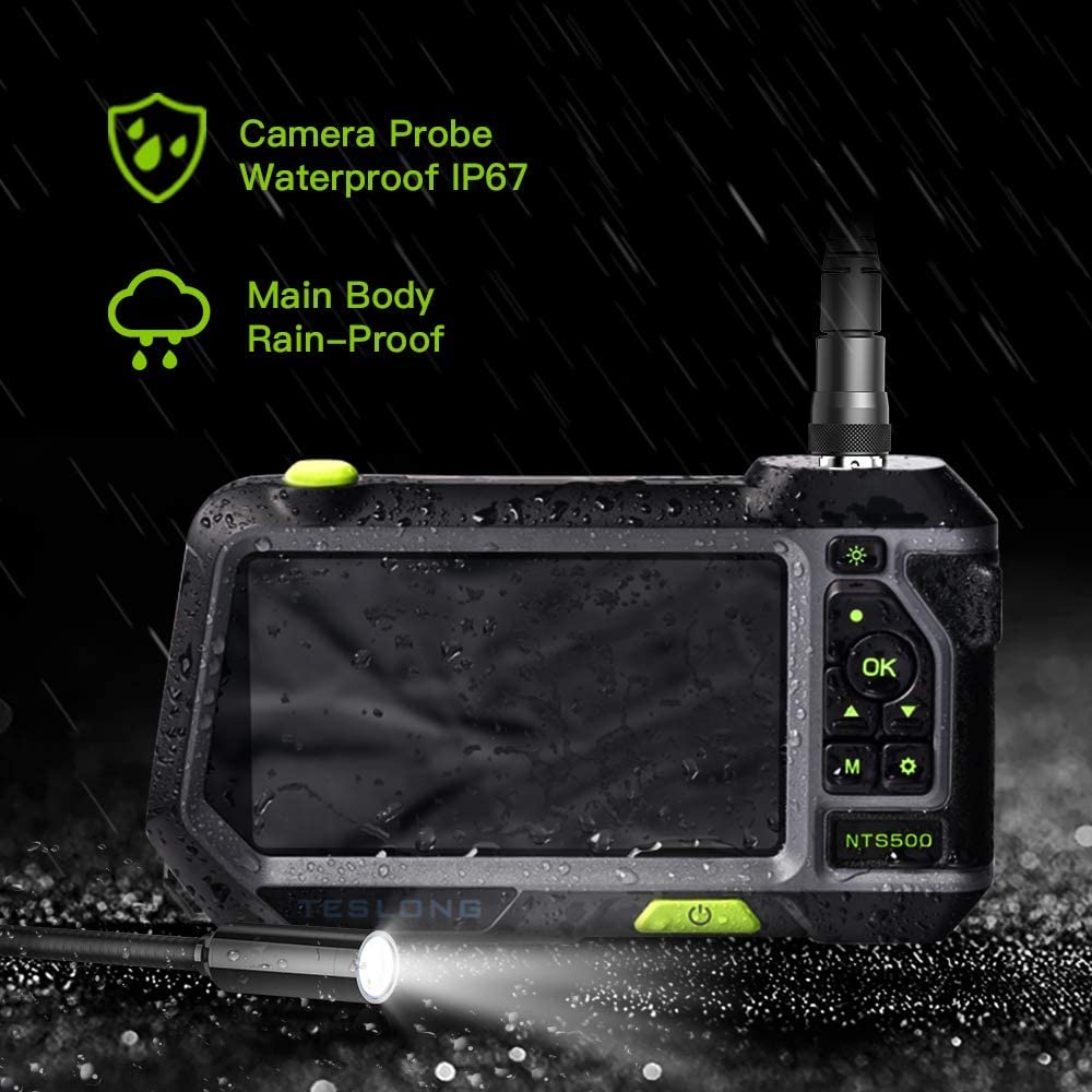 5-Inch IPS Monitor Industrial Borescope with 9.8FT Gooseneck Probe F292716
