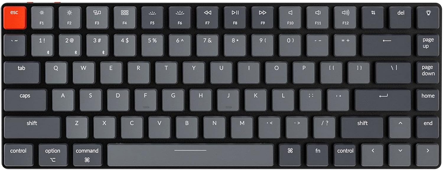 84 Keys Ultra-Slim Wireless Mechanical Keyboard with White LED Backlit C88463