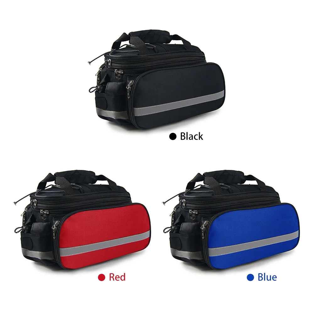 Rear Seat Bag Expandable MTB Bike Rack Bag with Rain Cover E414