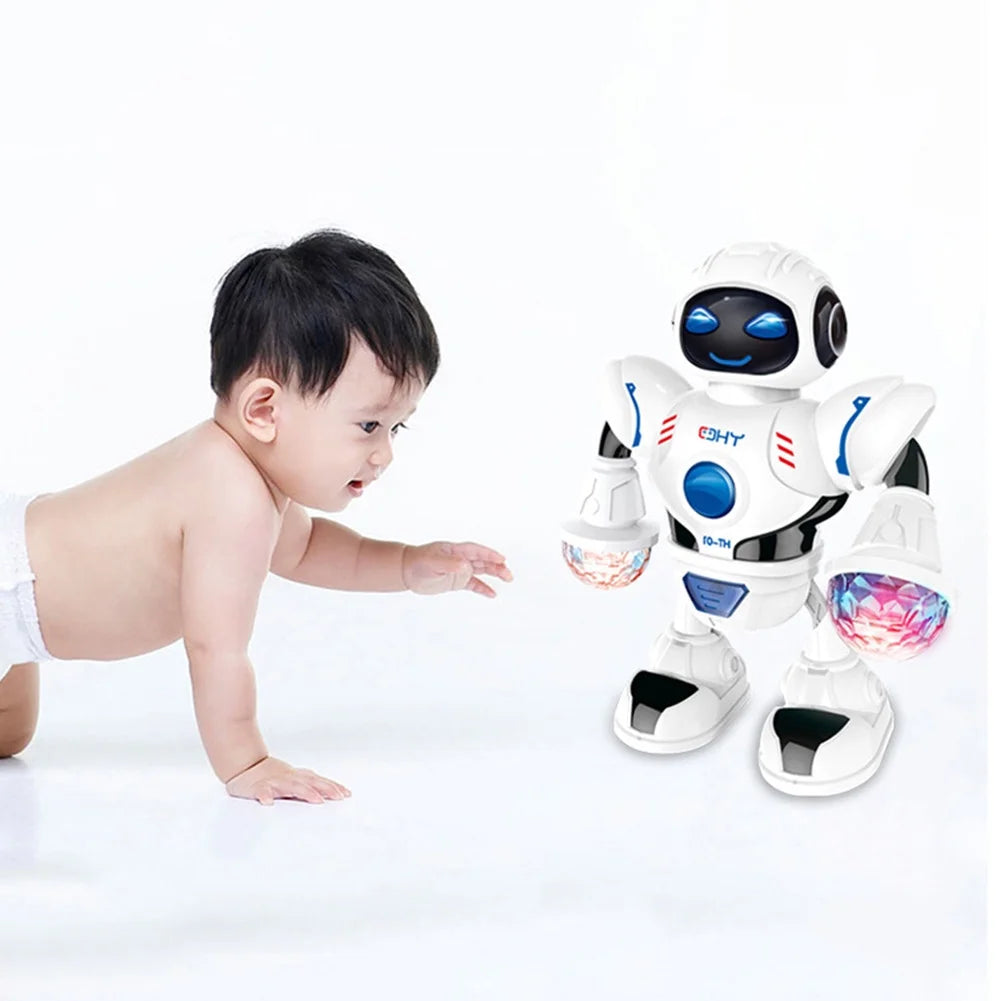 Fashion Intelligence Development Toys Robot Dancing Children Electric Light Music Model Toy Z9581