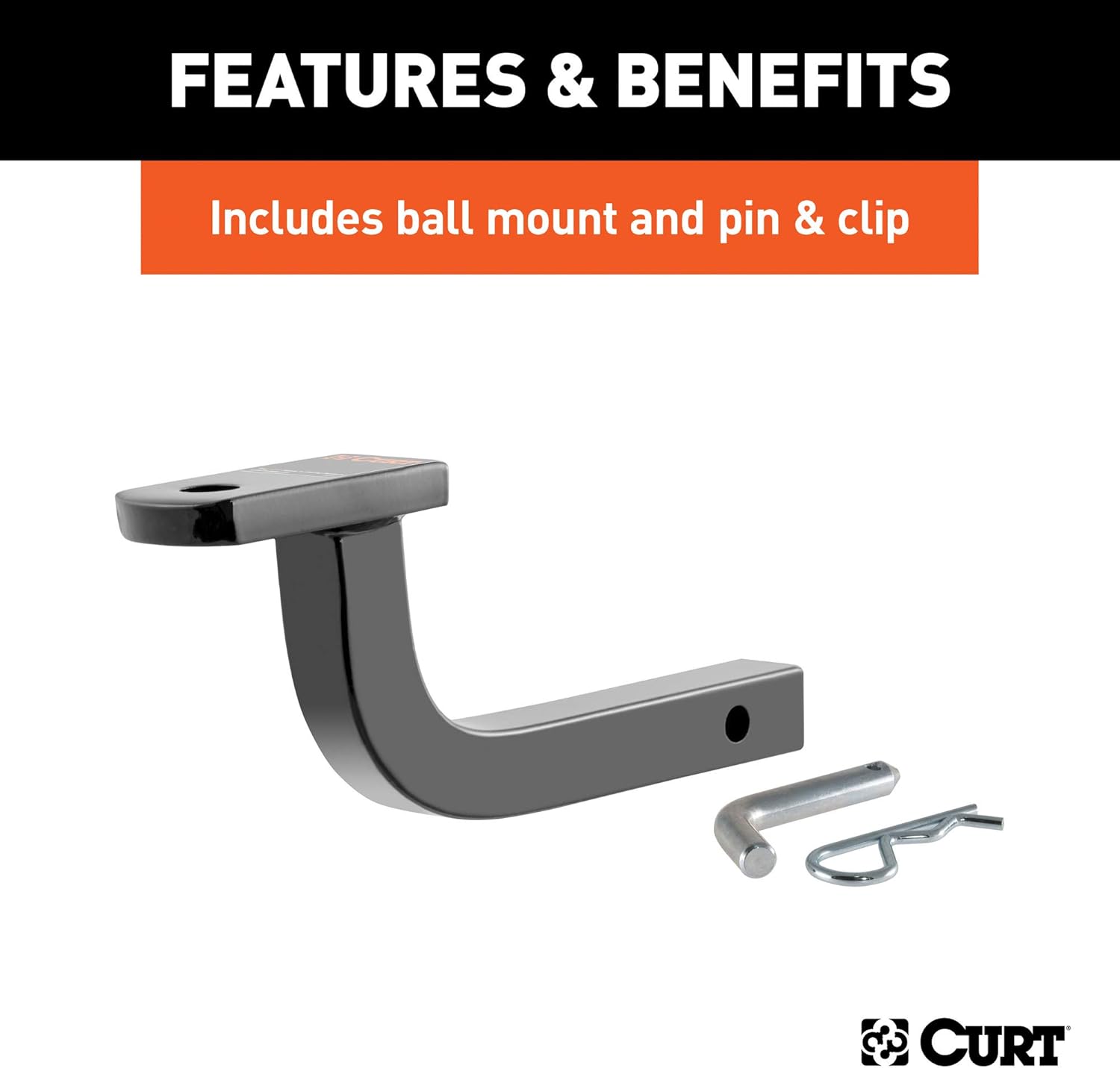 Class 2 Trailer Hitch with Ball Mount, 1-1/4-Inch Receiver U969