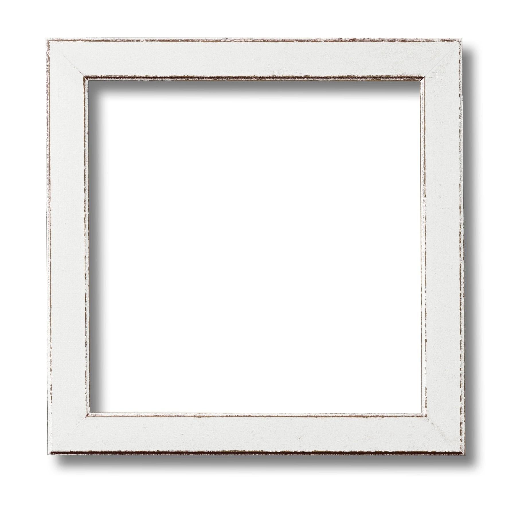 White Beveled Edge Wood Frame H108618
