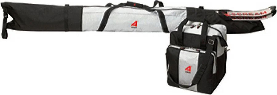 Silver/Black Two Piece Ski and Boot Bag Combo Set A743
