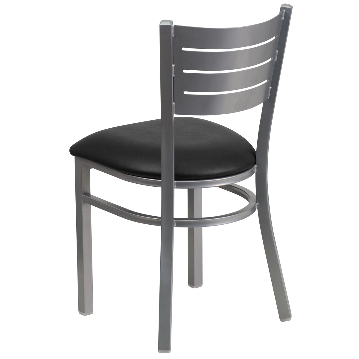 Black Vinyl Seat Metal Restaurant Chair J9393