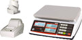 Price Computing Scale with Pole Display, 12lb Capacity, 0.002lb Readability, Thermal Label Printer, 1 Case of Labels M396854