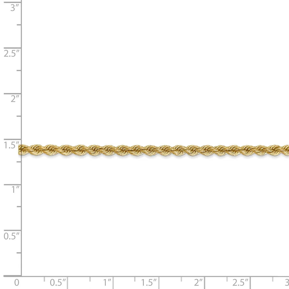 14kt Yellow Gold Rope Chain Bracelet 7 inch C74577