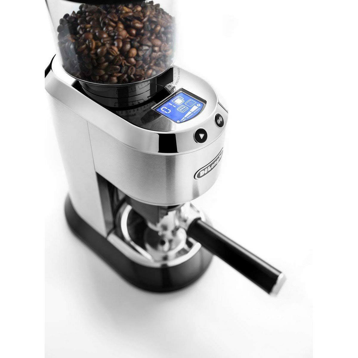 Silver Conical Burr Grinder with Porta Filter Attachment J231