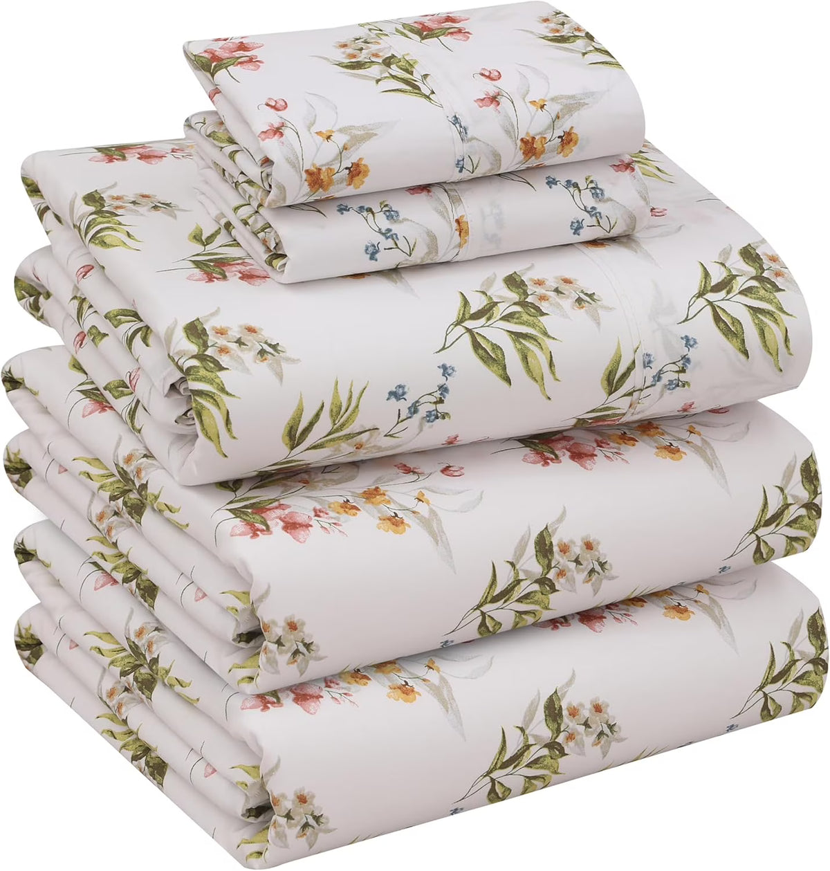 Split King 100% Cotton Percale 5-Piece Deep Pocket Sheet Set X4907