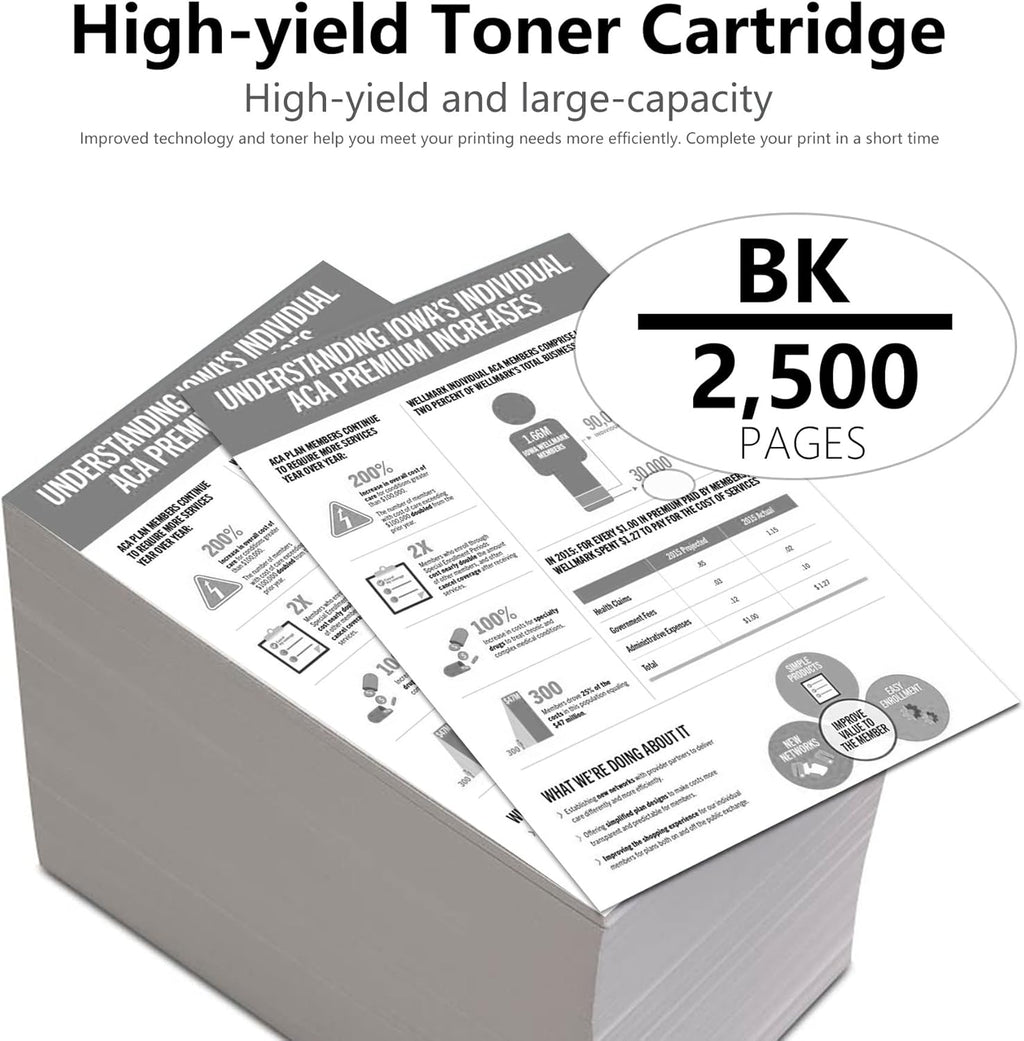 2-Black Remanufactured Toner Cartridge for HP Printer J9801