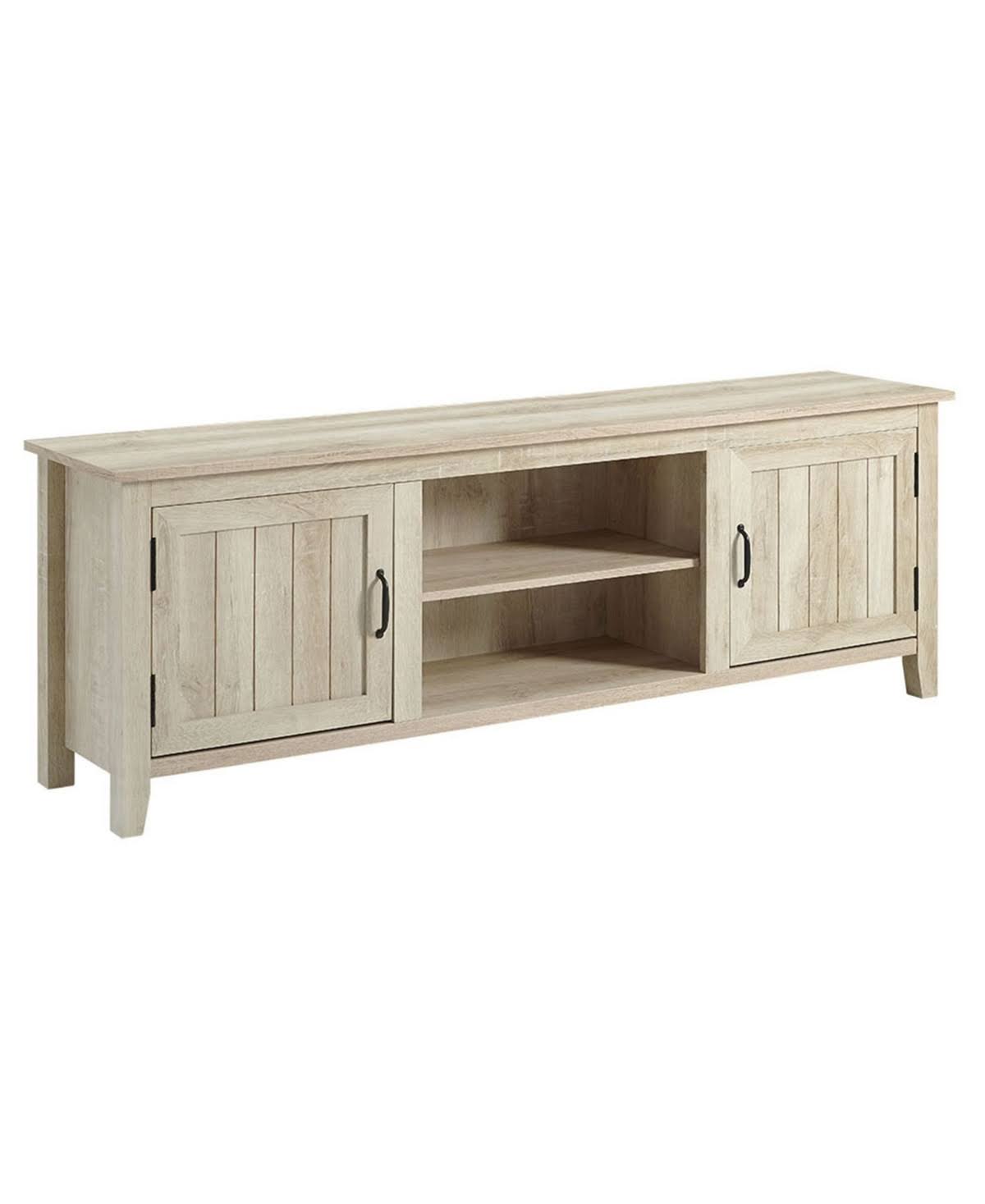 Sand Modern Farmhouse Console with Side Beadboard Doors K969