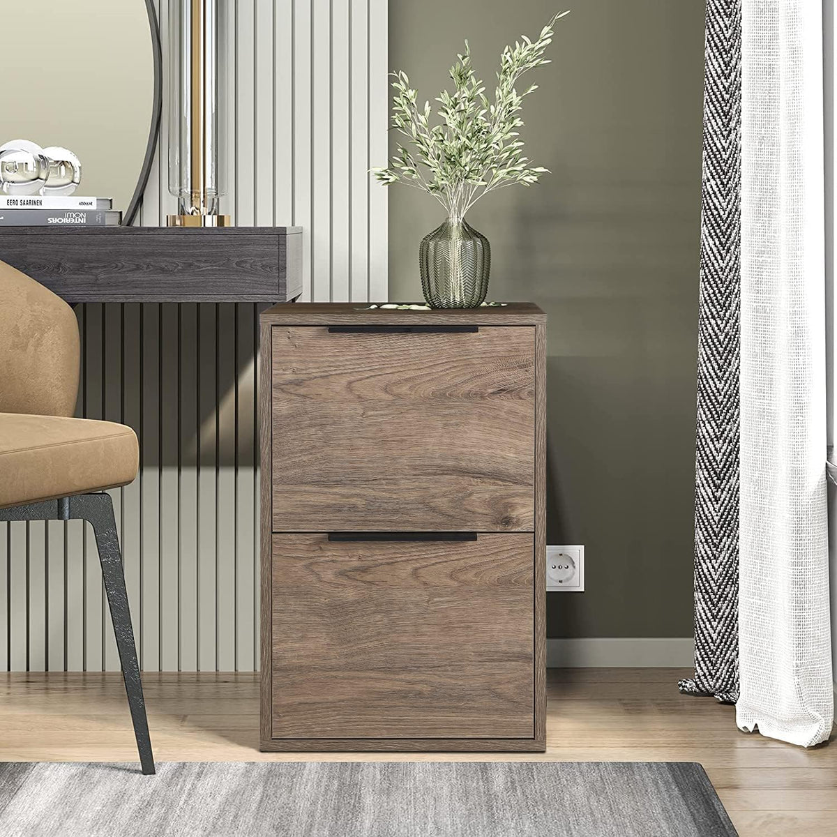Wood 2 Drawers File Cabinet X26978